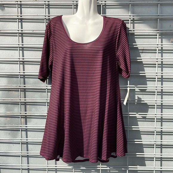 LLR Striped Perfect T Tunic Top-#0506 - Picture 5 of 12